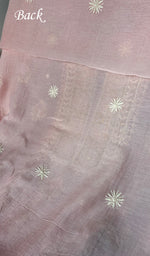 Load image into Gallery viewer, Women's Lakhnavi Handcrafted Mul Chanderi Unstitched Chikankari Full Suit - HONC0349095