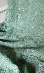 Load image into Gallery viewer, Women's Lakhnavi Handcrafted Mul Chanderi Unstitched Kurta And Dupatta Set- HONC0302259