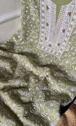将图像加载到图库查看器中， Mehr Women&#39;s Lakhnavi Handcrafted Maheshwari Mul Chanderi Kurta And Dupatta Set - HONC0285404
