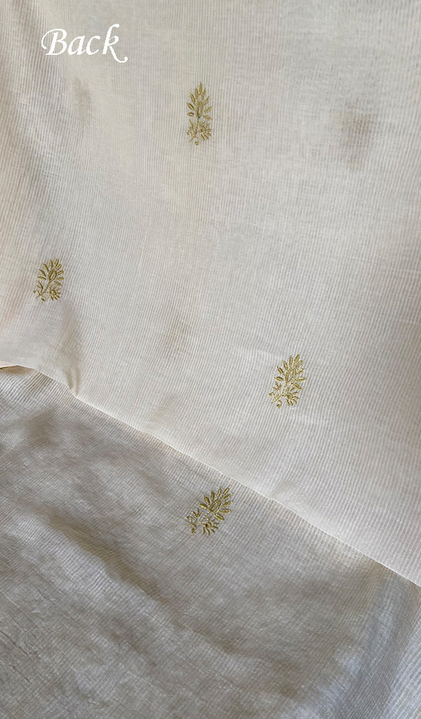 Women's Lakhnavi Handcrafted Maheshwari Mul Chanderi Kurta And Dupatta Set - HONC0273009