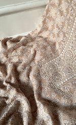 Load image into Gallery viewer, Women&#39;s Lakhnavi Handcrafted Pure Silk Georgette Chikankari Kurta And Dupatta Set- HONC0260017
