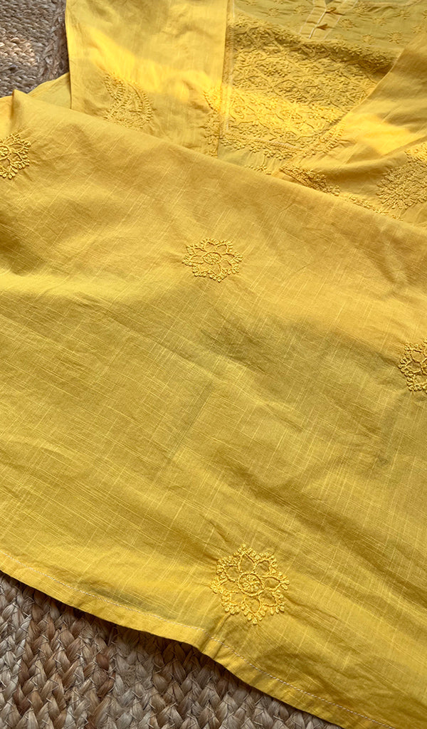 Women's Lucknowi Handcrafted  Cotton Chikankari Kurti - HONC0301034