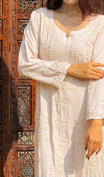 Load image into Gallery viewer, Shifa Women&#39;s Lakhnavi Handcrafted Linen Cotton Chikankari Kurta And Palazzo Set - HONC02443290
