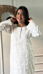 将图像加载到图库查看器中， Prisha Women's Lucknowi Handcrafted Cotton Chikankari Kurti - HONC0341068