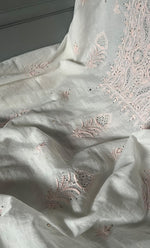 将图像加载到图库查看器中， Women's Lakhnavi Handcrafted Mul Chanderi Unstitched Kurta And Dupatta Set- HONC0267151