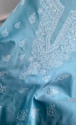Load image into Gallery viewer, Women's Lakhnavi Handcrafted Unstitched Cotton Chikankari Suit Material - HONC0321791