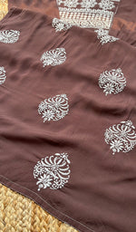 Load image into Gallery viewer, Women&#39;s Lucknowi Handcrafted Modal Cotton Chikankari Kurti - HONC0301055
