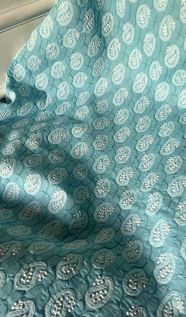 Women's Lakhnavi Handcrafted Cotton Chikankari Suit Material - HONC0291802