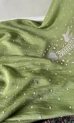将图像加载到图库查看器中， Chidiya Women's Lakhnavi Handcrafted Mul Chanderi Unstitched Kurta And Dupatta Set- HONC0330295