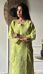 将图像加载到图库查看器中， Shreea Women's Lakhnavi Handcrafted Cotton Chikankari Kurti - HONC0347165