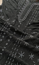 Load image into Gallery viewer, Black Lucknowi Chikankari kurtas

