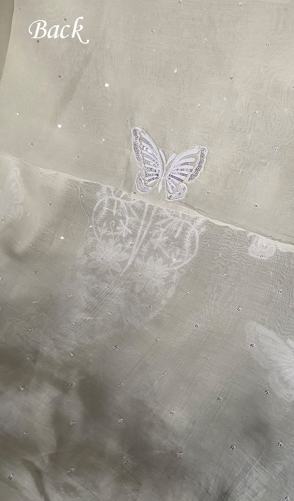 Titlee Women's Lakhnavi Handcrafted Mul Chanderi Unstitched Kurta And Dupatta Set - HONC0355841