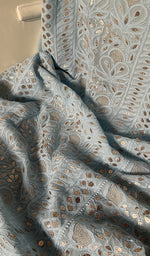 Load image into Gallery viewer, Women&#39;s Lakhnavi Handcrafted Viscose Georgette Chikankari Full Suit Material - HONC0270927
