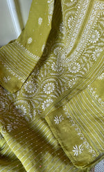 Load image into Gallery viewer, Women&#39;s Lakhnavi Handcrafted Maheshwari Mul Chanderi Semi - Stitched Kurta And Dupatta Set - HONC0301239
