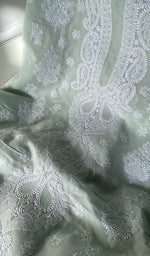 Load image into Gallery viewer, Women&#39;s Lakhnavi Handcrafted Unstitched Cotton Chikankari Suit Material - HONC0291825
