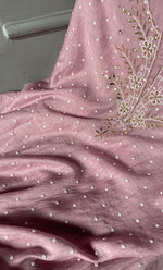 Load image into Gallery viewer, Women&#39;s Lakhnavi Handcrafted Mul Chanderi Unstitched Chikankari Full Suit Material - HONC0311952
