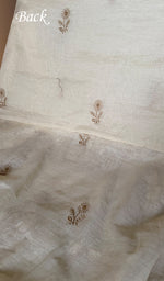 Load image into Gallery viewer, Women's Lakhnavi Handcrafted Mul Chanderi Unstitched Chikankari Full Suit