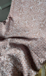 Load image into Gallery viewer, Women&#39;s Lakhnavi Handcrafted Unstitched Cotton Chikankari Suit Material - HONC0264453
