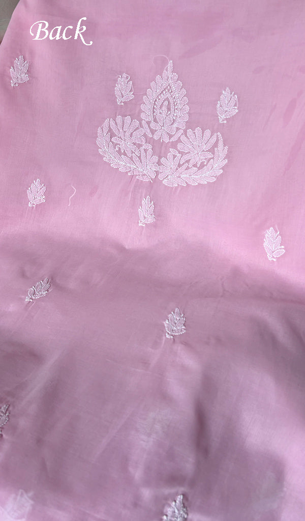 Women's Lakhnavi Handcrafted Unstitched Cotton Chikankari Suit Material - HONC0350260