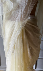 Load image into Gallery viewer, Amna Women&#39;s Lucknowi Handcrafted Pure Organza Silk Chikankari Saree - HONC0294408
