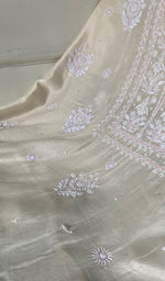 Load image into Gallery viewer, Women's Lakhnavi Handcrafted Mul Chanderi Unstitched Kurta And Dupatta Set - HONC0298568