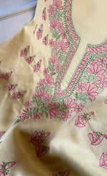 Load image into Gallery viewer, Women's Lakhnavi Handcrafted Unstitched Cotton Chikankari Suit Material - HONC0321788