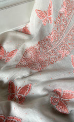 Load image into Gallery viewer, Titlee Women's Lakhnavi Handcrafted Unstitched Mul Chanderi Kurta And Dupatta Set - HONC0304156