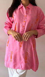 Load image into Gallery viewer, Aamna Women's Lakhnavi Handcrafted Cotton Chikankari Top - HONC0325776