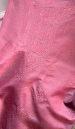 Load image into Gallery viewer, Lucknowi Handcrafted Munga Silk Chikankari Unstitched Men&#39;s Kurta Fabric - HONC017976
