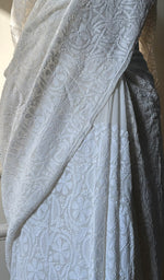 Load image into Gallery viewer, Women&#39;s Lakhnavi Handcrafted Pure Silk Georgette Chikankari - HONC0237602
