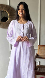 将图像加载到图库查看器中， Prisha Women's Lakhnavi Handcrafted Cotton Chikankari Kurti - HONC0335229