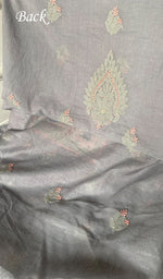 Load image into Gallery viewer, Zoha Women's Lakhnavi Handcrafted Mul Chanderi Unstitched Kurta And Dupatta Set- HONC0365492