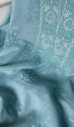 Load image into Gallery viewer, Women&#39;s Lakhnavi Handcrafted Mul Chanderi Chikankari Full Suit Material - HONC0271179
