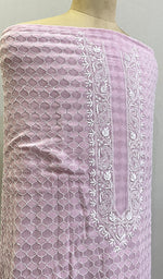 将图像加载到图库查看器中， Lucknowi Handcrafted Pure Georgette Chikankari Unstitched Men&#39;s Kurta Fabric - HONC0134830
