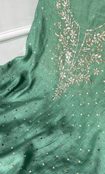 Load image into Gallery viewer, Women&#39;s Lakhnavi Handcrafted Mul Chanderi Unstitched Kurta And Dupatta Set - HONC0287739
