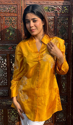 Load image into Gallery viewer, Arohi Women&#39;s Lakhnavi Handcrafted Pure banglore silk top with fine Chikankari - HONC0261661
