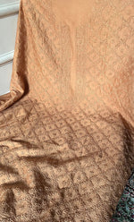 将图像加载到图库查看器中， Lucknowi Handcrafted Chanderi Silk Mens Chikankari Unstitched Kurta Fabric- HONC0327449