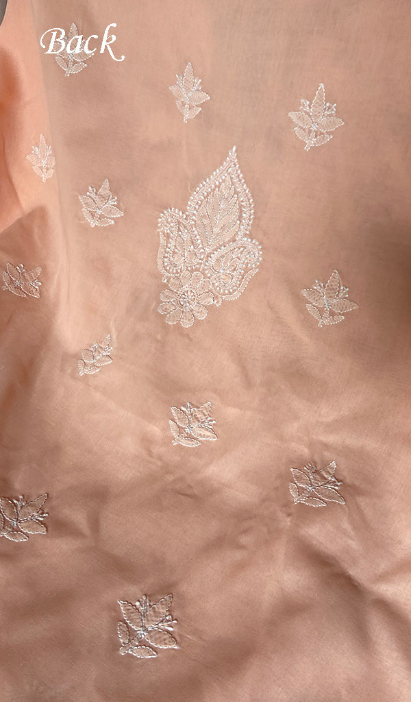 Women's Lakhnavi Handcrafted Cotton Unstitched Chikankari Suit Material - HONC0367381