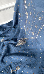 Load image into Gallery viewer, Women&#39;s Lakhnavi Handcrafted Mul Chanderi Unstitched Kurta And Dupatta Set - HONC0274496
