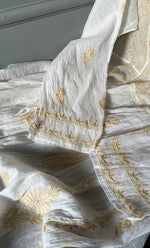 Load image into Gallery viewer, Women&#39;s Lakhnavi Handcrafted Mul chanderi Semi -Stitched Angrakha And Dupatta Set - HONC0303232
