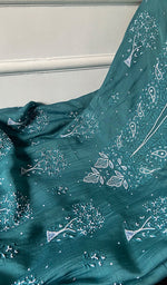 Load image into Gallery viewer, Women's Lakhnavi Handcrafted Mul Chanderi Unstitched Kurta And Dupatta Set - HONC0317807