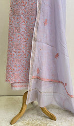 Load image into Gallery viewer, Women&#39;s Lakhnavi Handcrafted Mul Chanderi Kurta And Dupatta Set - HONC0156083