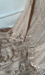 Load image into Gallery viewer, Women's Lakhnavi Handcrafted Mul Chanderi Semi - Stitched Anarkali And Dupatta Set - HONC0339439