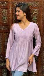 Load image into Gallery viewer, Daisha Women&#39;s Lucknowi Handcrafted Muslin Chikankari Top - HONC0234912
