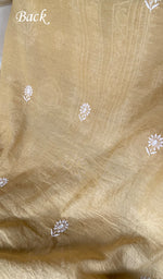 Load image into Gallery viewer, Women's Lakhnavi Handcrafted Mul Chanderi Unstitched  Chikankari Full Suit Material - HONC0334940