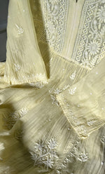 Load image into Gallery viewer, Women's Lakhnavi Handcrafted Mul Chanderi Semi - Stitched Kurta And Dupatta Set - HONC0287080