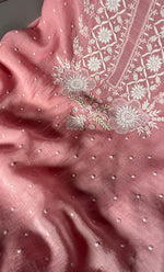 Load image into Gallery viewer, Jazba Women&#39;s Lakhnavi Handcrafted Mul Chanderi Kurta And Dupatta Set - HONC0301697

