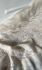 Load image into Gallery viewer, Women&#39;s Lakhnavi Handcrafted Pure Organza Chikankari Unstitched Kurta And Dupatta Set- HONC0320492
