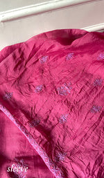 Load image into Gallery viewer, Women&#39;s Lakhnavi Handcrafted Pure Organza Chikankari Unstitched Kurta And Dupatta Set- HONC0304142
