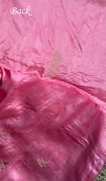 Load image into Gallery viewer, Women's Lakhnavi Handcrafted Tussar Silk Chikankari Kurta And Dupatta Set - HONC0339803